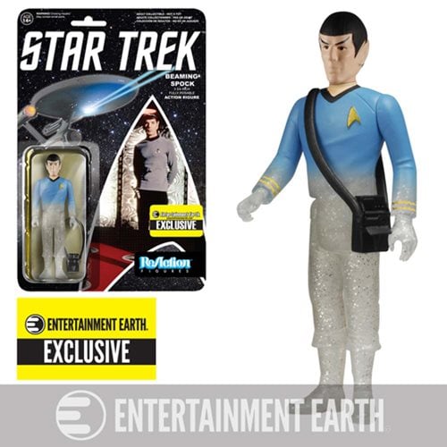 Star Trek: The Original Series Beaming Spock ReAction 3 3/4-Inch Retro Action Figure - EE Exclusive